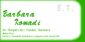 barbara komadi business card
