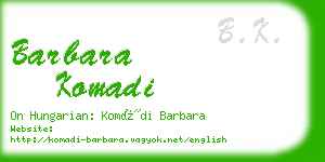 barbara komadi business card